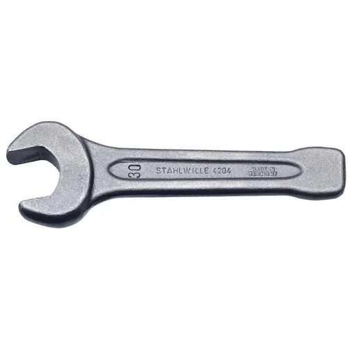 Miniatura 4 de Stahlwille 42040036 4204 Llave de extremo abierto de cara llamativa, tamaño 1.417 in, acero especial para herramientas con acabado gris, forjado