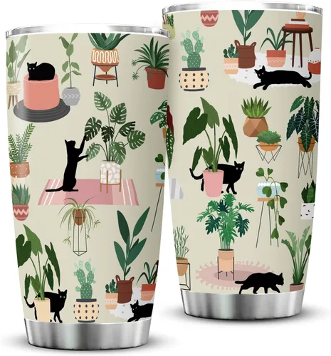 Regalos para amantes de las plantas y los gatos, amantes de las plantas, regalo para mujeres, amantes de los gatos y las plantas, regalos para