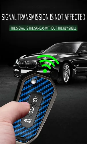 Miniatura 5 de ontto Funda plegable para llave de automóvil compatible con Ford Territory 2020-2023 EV/Accesorios de titanio, protector de llave antiarañazos