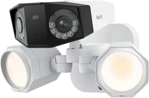 REOLINK Duo Floodlight PoE, cámara de seguridad de doble lente 4K, cámara IP PoE para exteriores con ángulo ultra amplio de 180°, reflector de 1800