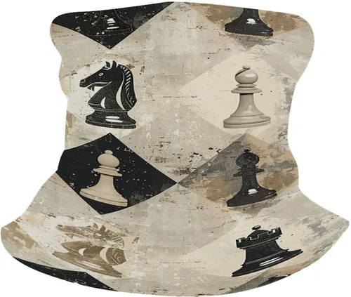Miniatura 6 de Pasamontañas para el cuello, transpirable, pieza de ajedrez, bandanas marrones para el sol y al viento, máscara facial, bufanda para la cabeza