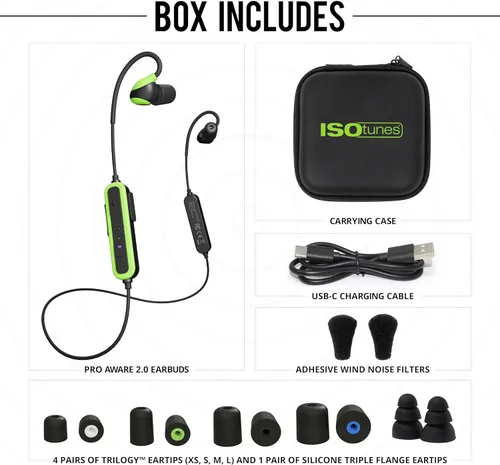 Miniatura 2 de ISOtunes PRO Aware 2.0 - Protección auditiva Bluetooth con Tecnología Aware: Auriculares aprobados por OSHA con batería de 15 horas de duración