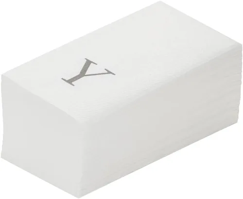 Miniatura 53 de Luxenap Toallas de invitados de tacto de lino de 15.8 X 7.9 pulgadas, 50 toallas de mano con letras - Letra dorada "S", fuente sans serif
