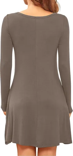 Miniatura 5 de HiMONE Womens 2023 Long Sleeve Pocket Casual Loose T-Shirt Dress