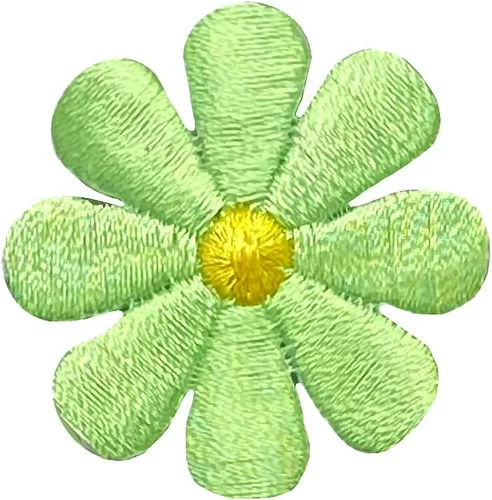 Miniatura 14 de Parche para planchar con margarita, flor, bordado, (1 pulgada azul cian, 1 unidad)