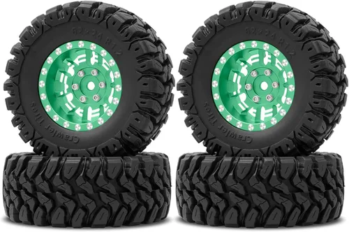 Miniatura 11 de OGRC 1.0 Plus (1.2 pulgadas) Beadlock Ruedas de 0.276 in de desplazamiento negativo llantas SS súper suaves pegajosas para TRX4M SCX24 FCX24 AX24