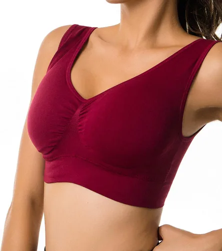 Miniatura 3 de Cabales Womens Pull On Style Seamless Comfortable Wire-Free Yoga Bra with Removable Pads
