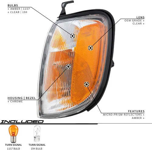 Miniatura 3 de EPIC LIGHTING Reemplazo del conjunto de luces de señal halógenas estilo OE para NISSAN 98-00 FRONTIER 00-01 XTERRA - Par