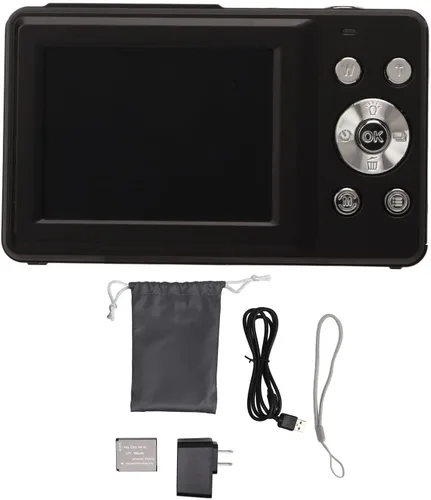 Miniatura 9 de Cámara digital con 1080P, pantalla de 2.4 pulgadas, punta y disparo compactos, zoom 16X, portátil para principiantes, niños (negro)