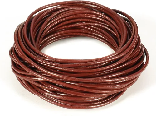 Miniatura 19 de Cordones de cuero redondos genuinos Beadnova de 0.05 a 0.19 in para el collar de la pulsera que rebordea la fabricación de la joyería, 01.blanco