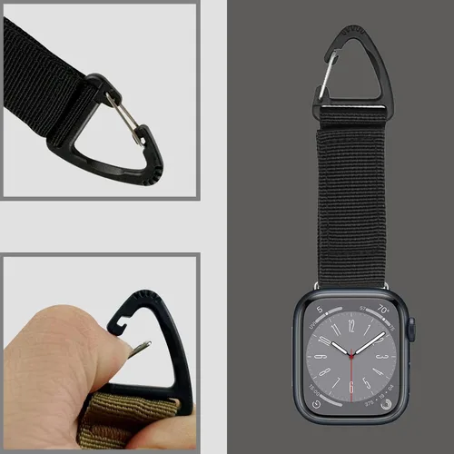 Miniatura 2 de Llavero táctico para cinturón compatible con Apple Watch de 1.496 pulgadas, 1.575 pulgadas, 1.614 pulgadas, 1.654 pulgadas, 1.732 pulgadas, 1.772