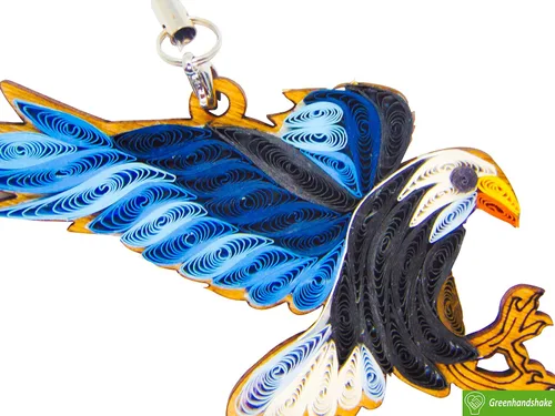 Miniatura 6 de Colección Quilling Bird Lovers – Adornos de quilling hechos a mano para amantes de los animales, decoraciones para el hogar y días festivos, dijes
