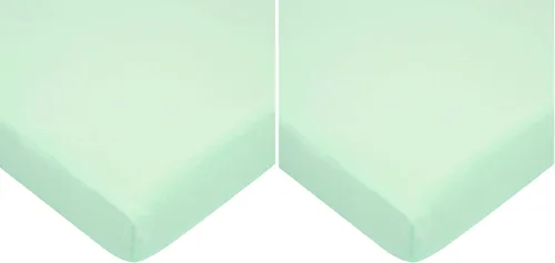 Miniatura 30 de TL Care Sábana bajera ajustable para cuna de 24 x 38 pulgadas, suave, transpirable, neutro, 100% algodón, sábana portátil, alfabeto, para niños