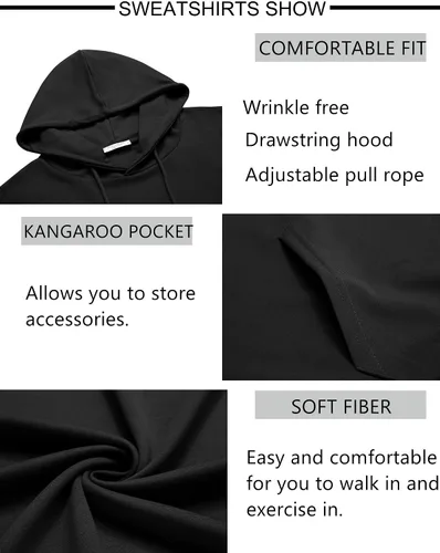 Miniatura 4 de COOFANDY Conjunto deportivo de 2 piezas de manga larga para hombre, conjunto casual con capucha