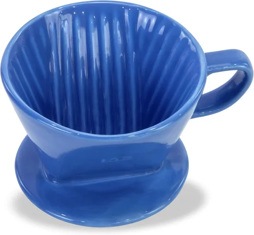 Pour Over Ceramic - Cafetera de cerámica con 3 agujeros de fondo plano, cono de filtro lento de porcelana para viajes, campamento, oficina, hogar,