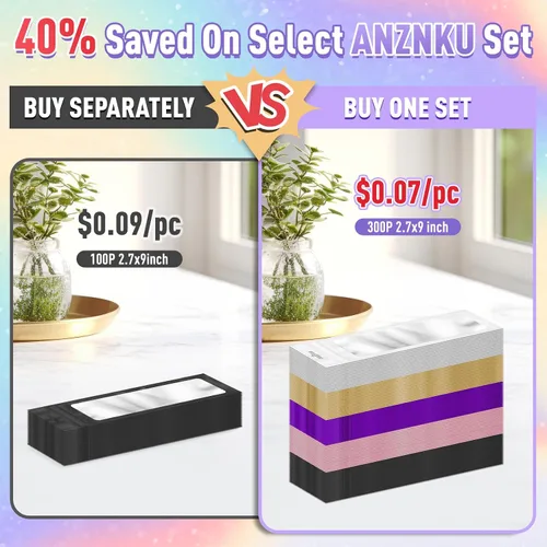 Miniatura 5 de ANZNKU 300 bolsas para bolígrafos, bolsas de Mylar resellables multicolor de 2.7 x 9 pulgadas, bolsas de embalaje con ventana transparente