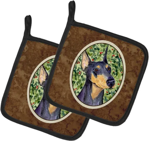 Miniatura 182 de Caroline's Treasures SS8617PTHD - Juego de soportes para ollas de cocina resistentes al calor, almohadillas calientes para horno para cocinar, Husky
