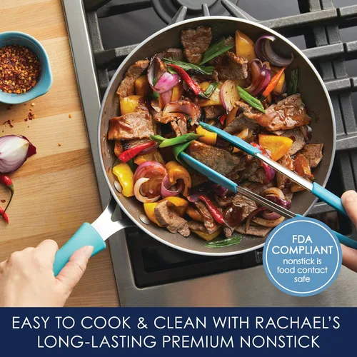 Miniatura 3 de Rachael Ray Sartén antiadherente Cook + Create de 10.5 pulgadas, color azul agave