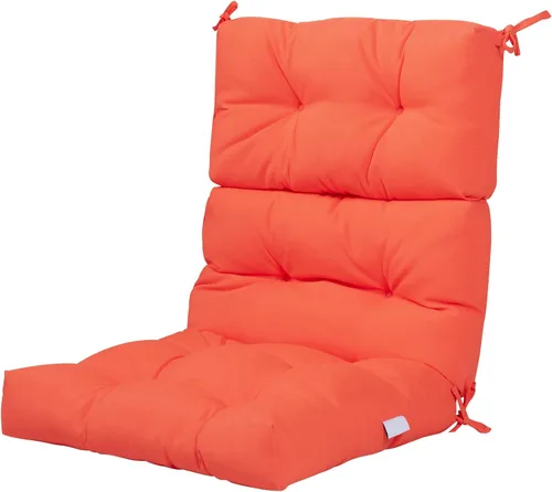 Graffy Cojines para sillas de exterior de 45 x 22 x 4.5 pulgadas, cojín de asiento de respaldo alto con lazos, almohadillas de repuesto impermeables