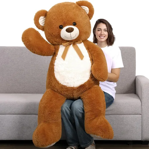 Miniatura 13 de Tezituor Oso de Peluche Marrón Beige de 24 Pulgadas - Juguetes de Oso de Peluche para Niños y Niñas