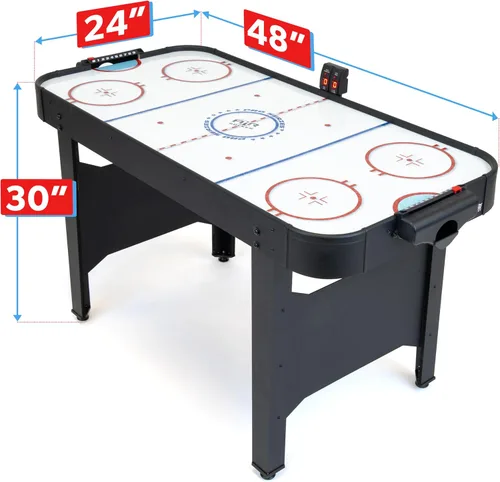 Miniatura 7 de GoSports Mesa de Arcade de Air Hockey de 48 Pulgadas - Roble o Negro - Incluye 2 Empujadores, 3 Discos, Motor AC y Marcador LED