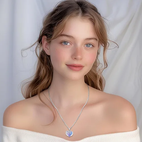 Miniatura 205 de Collar de alas de ángel de plata de ley 925, ángel de la guarda, enfermera RN caduceo, dije de ángel de cristal, joyería de regalo para mujer