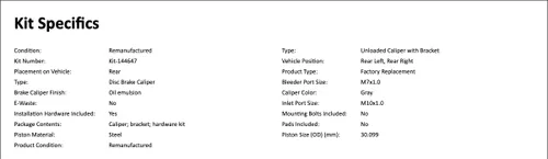 Miniatura 3 de Pinzas de freno de disco - Kit trasero compatible con Mazda 626 1998 1999 2000 2001 2002 (trasero izquierdo y trasero derecho)
