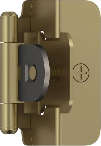 Miniatura 11 de Amerock Bisagra de gabinete doble desmontable Bisagra insertada de 3/8 pulgadas (10 mm) Bronce frotado con aceite Juego de 2 Bisagra