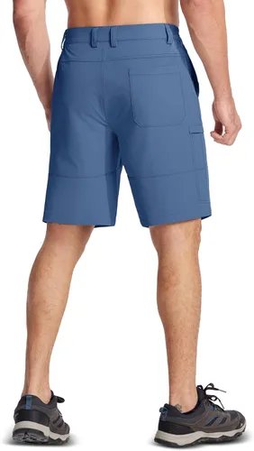 Miniatura 3 de MAGCOMSEN Men's Hiking Cargo Shorts Quick Dry Lightweight 9" Golf Shorts Summer Casual Work Outdoor with 5 Zipper Pockets