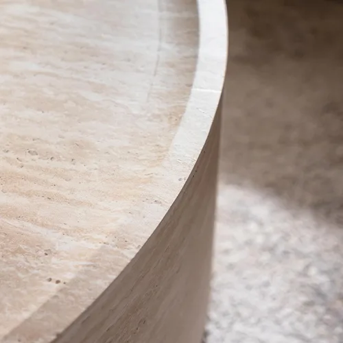 Miniatura 5 de Mesa de centro moderna, mesa de té central circular de 15.75 pulgadas, mesa de cóctel, mesas de centro redondas cilíndricas para sala de estar