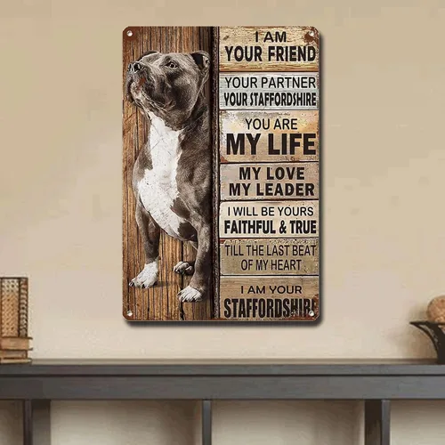 Miniatura 68 de Letrero de metal con texto en inglés "I Am Your Friend", regalo para los amantes de Weimaraner, arte de pared vintage, letreros de barra