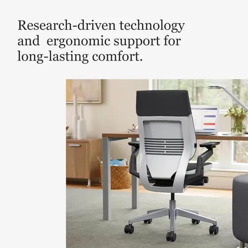 Miniatura 4 de Steelcase Gesture - Silla de oficina, Textil, azul Jay