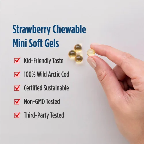Miniatura 5 de Nordic Naturals, DHA, Fresa, de 250 mg de los niños, Chewable suave Geles, 2720, 1, 1