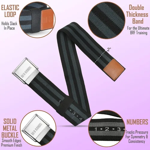 Miniatura 7 de BFR Bands Bandas de restricción de flujo sanguíneo, bandas de glúteos de 2 pulgadas para entrenamiento de glúteos, piernas y muslos, bandas