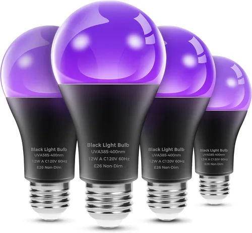 Miniatura 13 de L LOHAS LED Bombillas LED, Bombilla de Luz Ámbar para Ayuda del Sueño, A19 9W (Equivalente a 60 Vatios), Bloqueo de Luz Azul, Bombillas Regulables