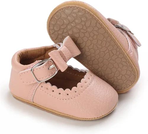 LAFEGEN Zapatos de bebé para niña, antideslizantes, suela suave, de piel sintética, para bebé, Mary Jane, zapatos planos para primeros pasadores,