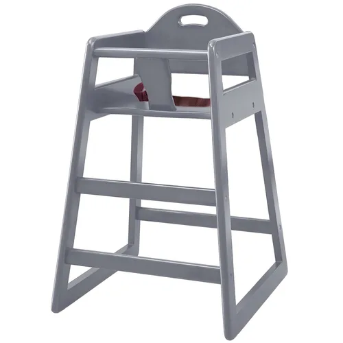 Miniatura 5 de Silla alta de madera para bebés y niños pequeños, silla alta apilable estilo restaurante, con madera maciza de grado comercial para mesa de comedor