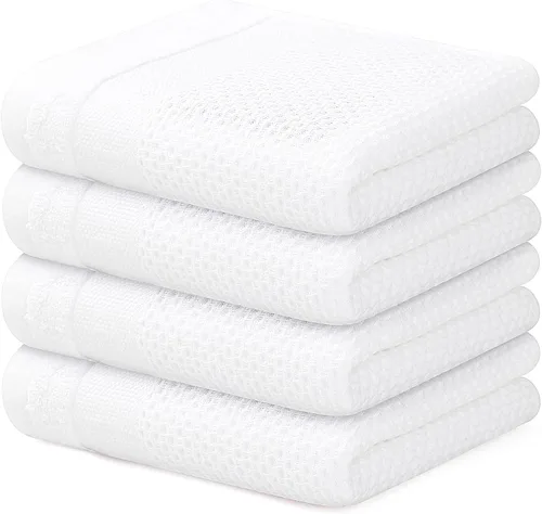 Miniatura 24 de Homaxy Paños de cocina 100% algodón, paquete de 8 – 12 x 12 pulgadas, tejido de gofre, muy suaves y absorbentes, paños de cocina de secado rápido