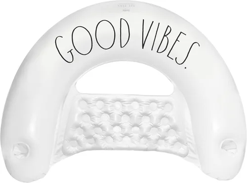 Miniatura 9 de Coconut Float Tumbona Rae Dunn x Chill – ¡Nuevo! Bee Happy Theme – Silla inflable multiusos para adultos – Versátil para montar en fiestas de verano