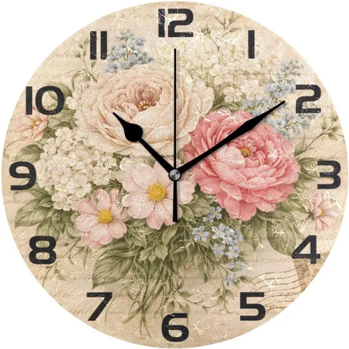 Miniatura 15 de ALAZA - Reloj de pared redondo con mapa étnico de África, silencioso, sin tictac, pintura al óleo para el hogar, oficina, escuela, arte decorativo
