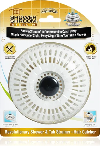 ShowerShroom Stealth Recogedor de Cabello para Desagüe de Ducha - Tapón de Cabello para Desagüe de Ducha, Bañera y Lavabo de Baño, No Impedirá el