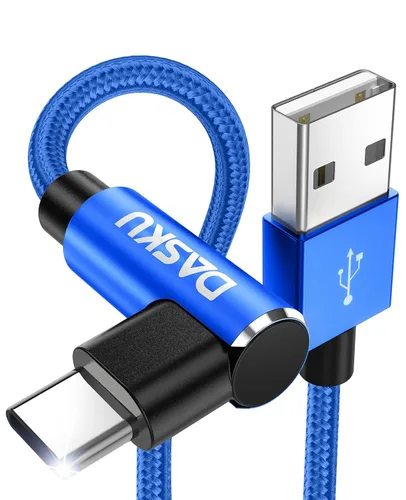 Miniatura 13 de Cable USB C a USB C de 90 grados, paquete de 2 cables de carga de 6 pies y 60 W, para iPhone 17 Pro Max, trenzado de ángulo recto largo tipo C, Negro