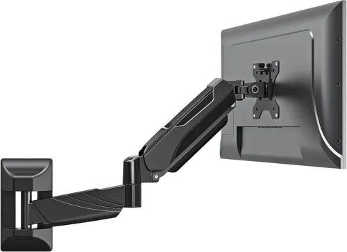 MOUNTUP Soporte de pared para monitor para pantalla de computadora de 17-32 pulgadas, soporte de brazo montado en la pared, pantalla de 4.4-17.6