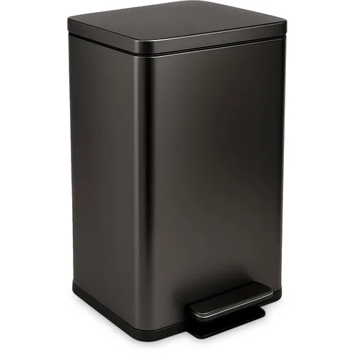 SIMPLI-Magic 13.2 galones (50L) Tacho de basura con pedal – Bote de basura para cocina con tapa de cierre lento – Control de olores, manos libres,