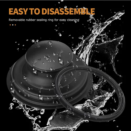 Miniatura 3 de UIInosoo - Brida de eliminación de basura negra, acero inoxidable 304, color negro mate, kit de repuesto universal para fregadero de cocina de 3 1/2