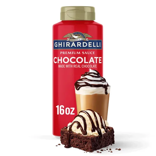 Miniatura 13 de GHIRARDELLI Salsa con sabor a chocolate blanco premium, botella de 16 onzas, rico jarabe de chocolate blanco para café y postres