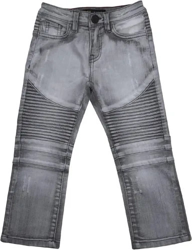 X RAY Pantalones de mezclilla para bebé, cintura elástica en el interior, rasgados, moto, pantalones de mezclilla desgastados
