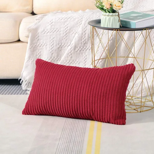 Miniatura 51 de Artscope Fundas de Almohada de Pana a Rayas Acogedoras Súper Suaves Decorativas Cuadradas Fundas de Cojín para Sofá Sillón Dormitorio Decoración