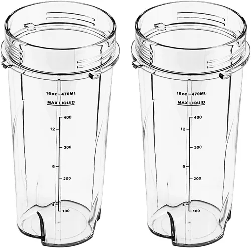 Miniatura 4 de Paquete de 2 vasos de 16 onzas para licuadora Ninja BL660/BL740 30/BL770/BL770AMZ/BL771/BL773CO/BL780/BL810/Fit Compact Personal Blender