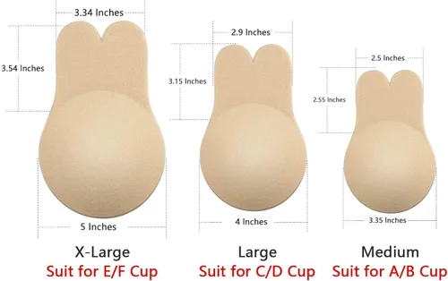 Miniatura 6 de 2 pares de sujetador adhesivo invisible de silicona reutilizable sin tirantes sujetador de la cinta de elevación del pecho pasties pegajoso push up